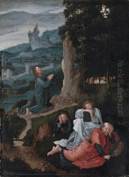 The Agony In The Garden Oil Painting by Joachim Patinir