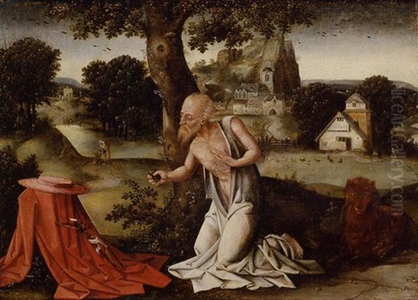 Landscape With The Penitent Saint Jerome Oil Painting by Joachim Patinir