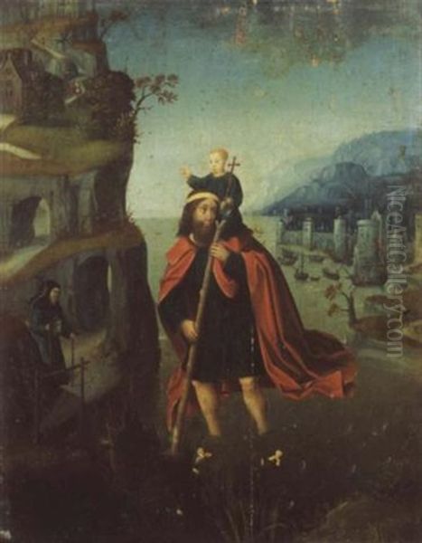 Saint Christophe Oil Painting by Joachim Patinir