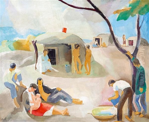 Sunny Day, 1932 Oil Painting by Karoly Patko