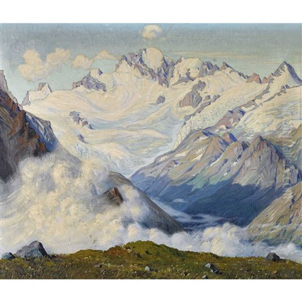 Gran Paradiso Oil Painting by Remo Patocchi