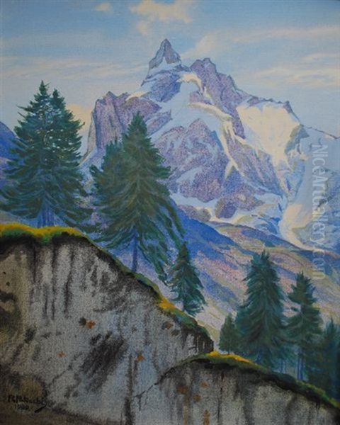 Mont Besso Oil Painting by Remo Patocchi