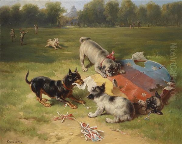 Ein Gefundenes Spielzeug (after Carl Reichert) Oil Painting by Frank Paton