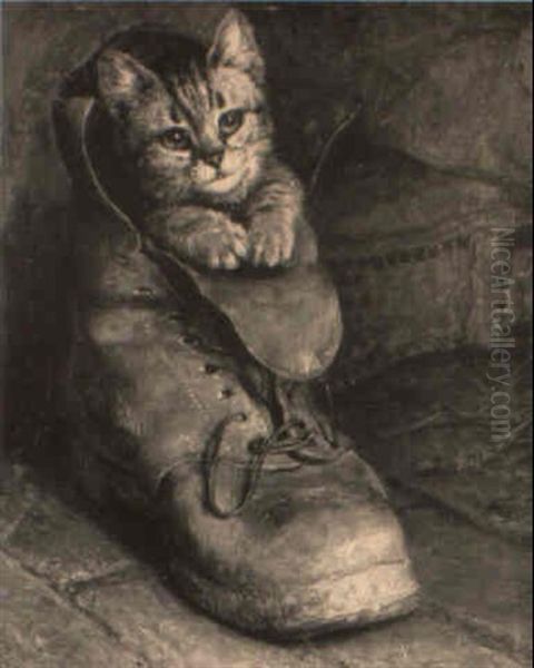 Puss In Boots Oil Painting by Frank Paton