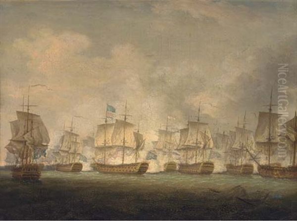 The Battle Of The Dogger Bank, 5th August Oil Painting by Richard Paton