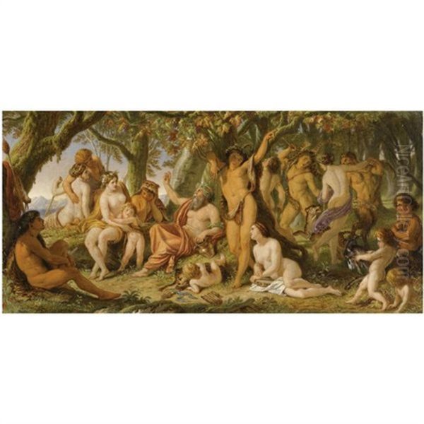 Song Of Silenus Oil Painting by Sir Joseph Noel Paton