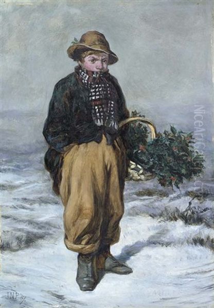 The Holly Gatherer Oil Painting by Sir Joseph Noel Paton