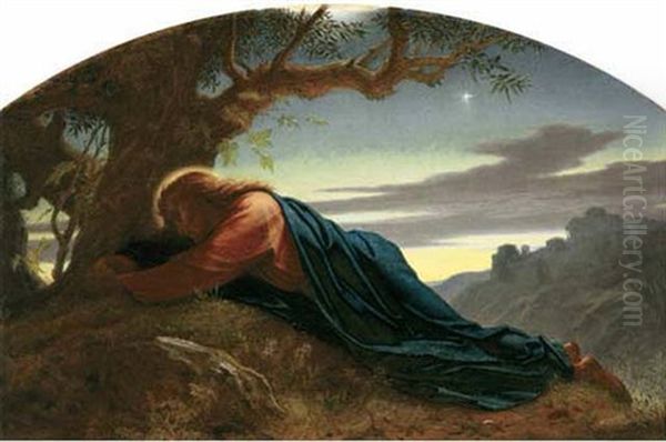 In Gethsemane And He Went Forward A Little And Fell On The Ground Oil Painting by Sir Joseph Noel Paton