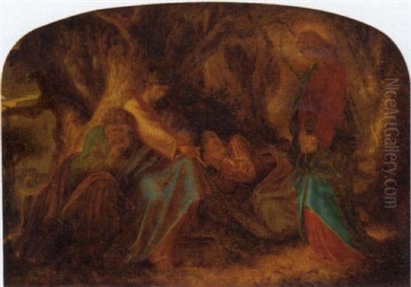 In The Garden Of Gethsemane Oil Painting by Sir Joseph Noel Paton