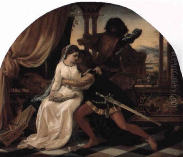 The Murder Of Paolo And Francesca Oil Painting by Sir Joseph Noel Paton