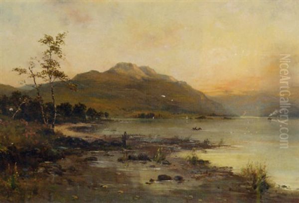 The Lake District At Dusk Oil Painting by Waller Hugh Paton