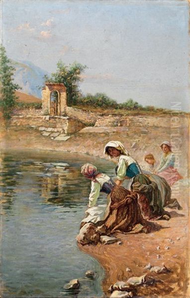 Lavandaie Oil Painting by Carlo Patrignani