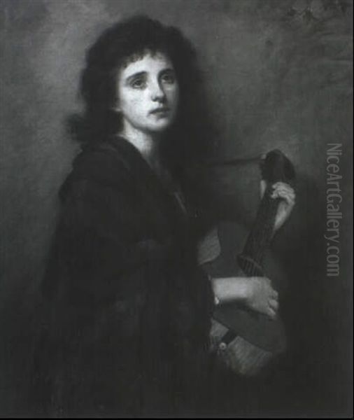 The Wistful Musician Oil Painting by Edward Patry