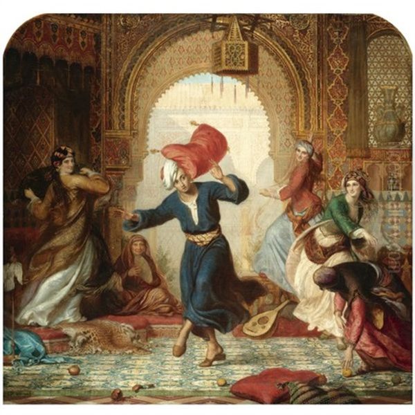 The Pillow Fight Oil Painting by Alfred Fowler Patten