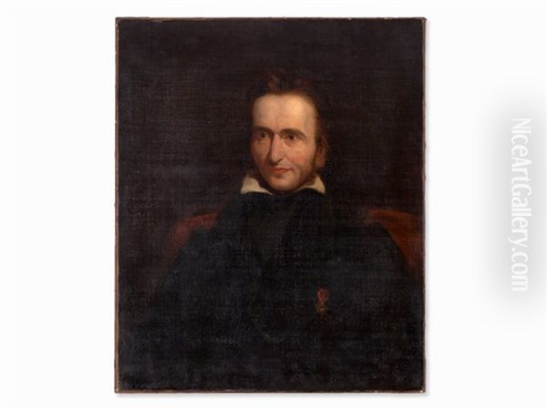 Portrait Of Niccolo Paganini Oil Painting by George Patten