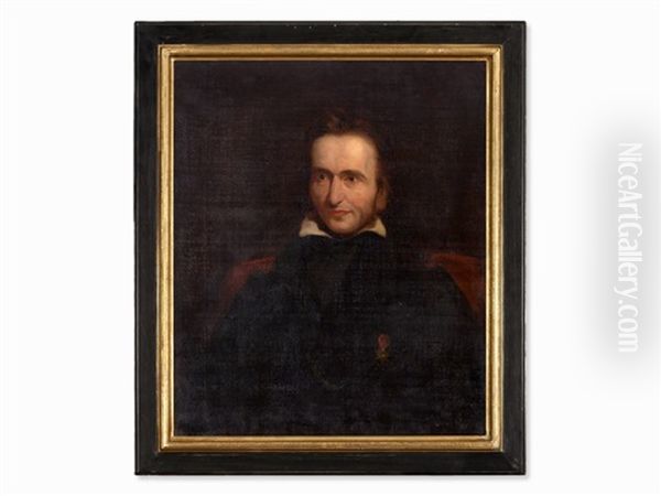 Portrait Of Niccolo Paganini Oil Painting by George Patten