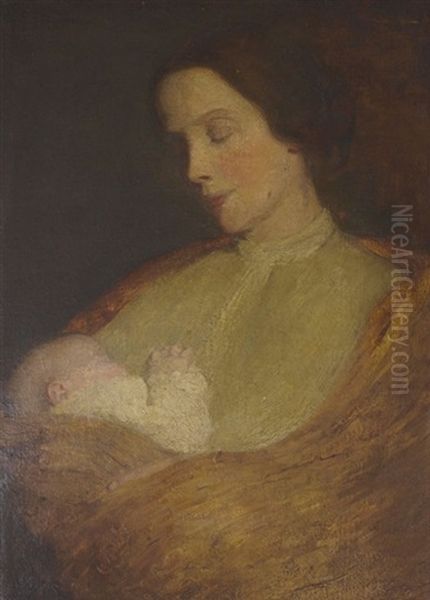 Mother And Child Oil Painting by Angelica Schuyler Patterson