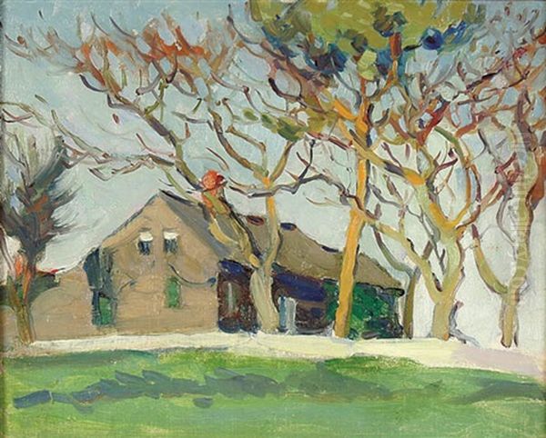 Cape Cod House Oil Painting by Margaret Jordan Patterson