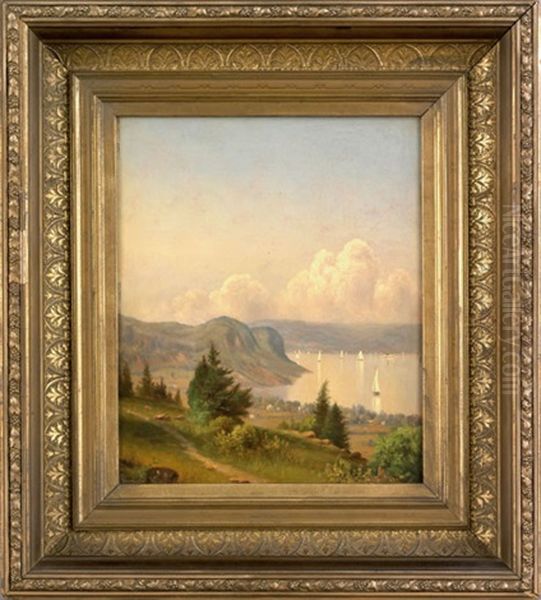 Old Dunderberg, Hudson River, Ny Oil Painting by Robert Pattison