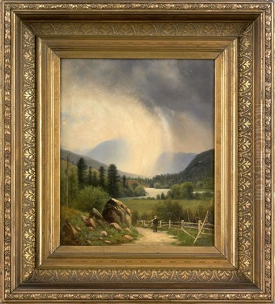 Hudson River Landscape Oil Painting by Robert Pattison