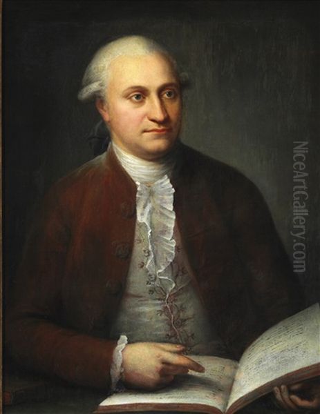 Portrait Of Councillor Johan Wilhelm Guldbrandsen (1744-1809) Oil Painting by Erik Pauelsen