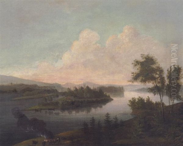 Norsk Fjordparti Oil Painting by Erik Pauelsen