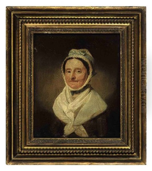 Portrait Of Maria Van Buren, Wearing A Bonnet Oil Painting by Jeremiah Paul