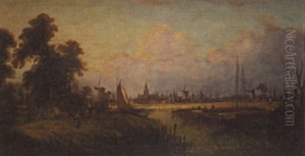 On The Trent Oil Painting by Joseph Paul