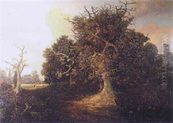 A View Near Norwich Oil Painting by Joseph Paul