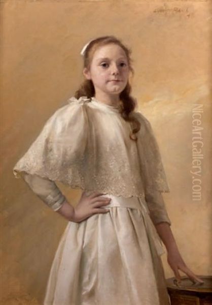 Jeune Fille En Blanc Oil Painting by Louis August Albert Paul