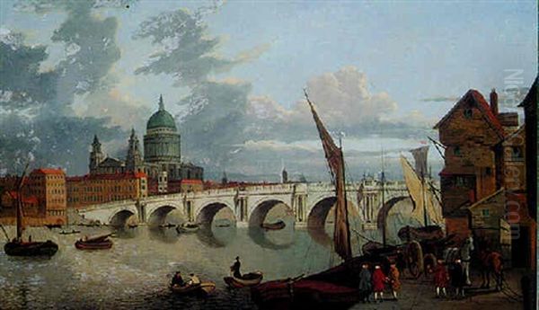 View Of Westminster Bridge Oil Painting by John Paul