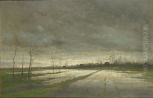 Landschap Bij Valavond by Charles Pauli