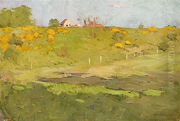 Franskt Landskap Oil Painting by Georg Pauli