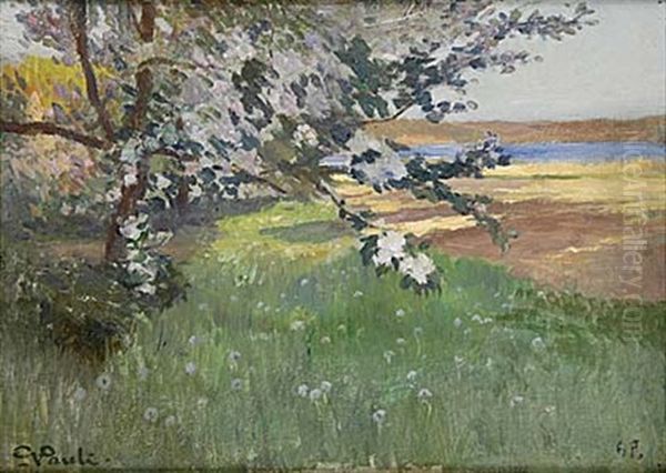 Blommande Korsbarstrad Oil Painting by Georg Pauli