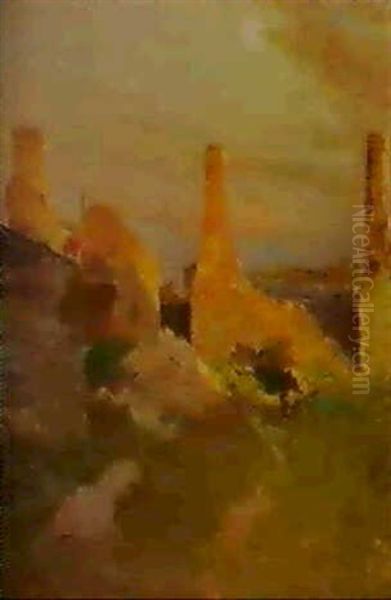 Ruinen Oil Painting by Georg Pauli