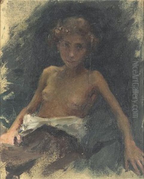 Kvinnlig Modell Oil Painting by Hanna (Hirsch) Pauli