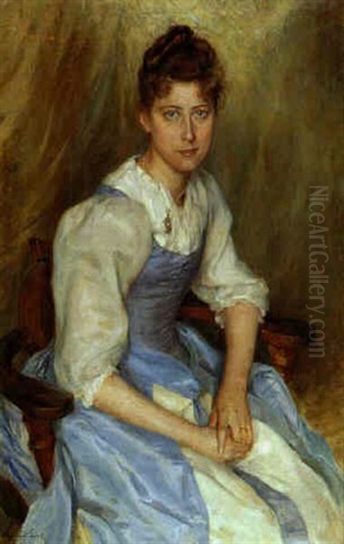 Gerda Oil Painting by Hanna (Hirsch) Pauli