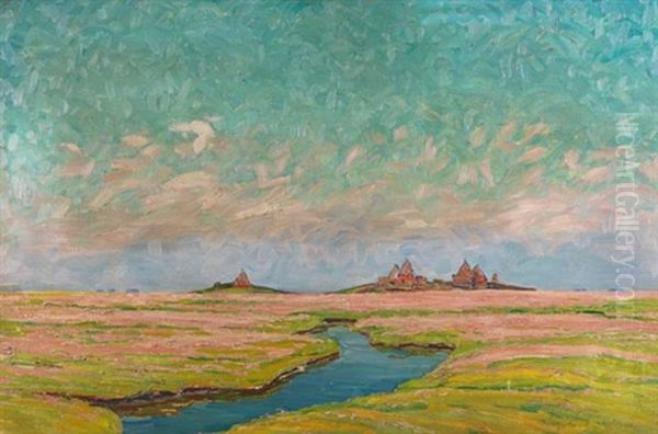 Hallig Sommer (hallig Hooge) Oil Painting by Ingwer Paulsen