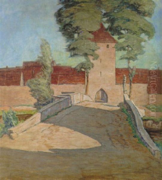 Stadttor In Franken Oil Painting by Ingwer Paulsen