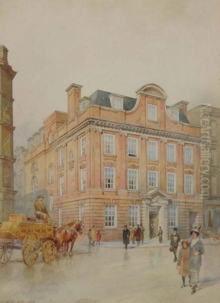 New Premises For The Eastern Bank Limited, Nos 2 And 3 Crosby Square, London Oil Painting by Arthur Conran Blomfield