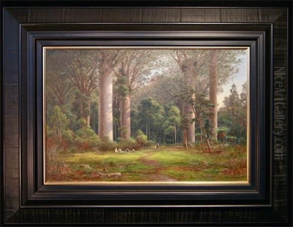 Kauri Park, The Entrance Oil Painting by Charles Blomfield