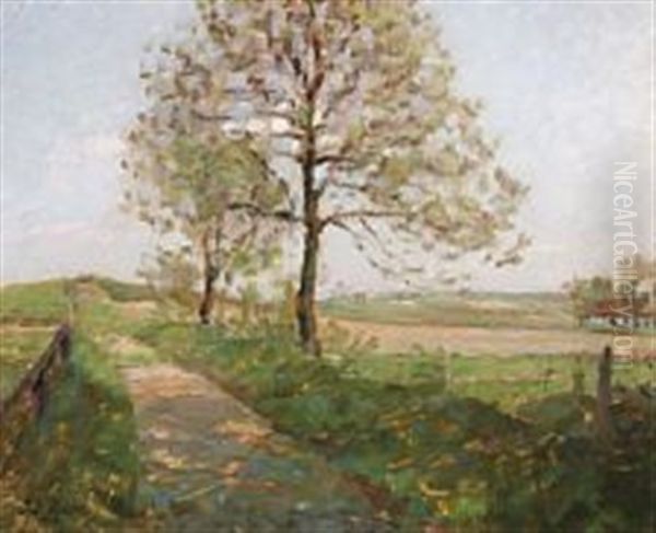 Landskab. Tisvilde Oil Painting by Julius Paulsen