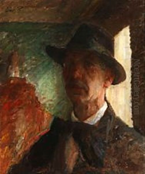 Self Portrait Oil Painting by Julius Paulsen