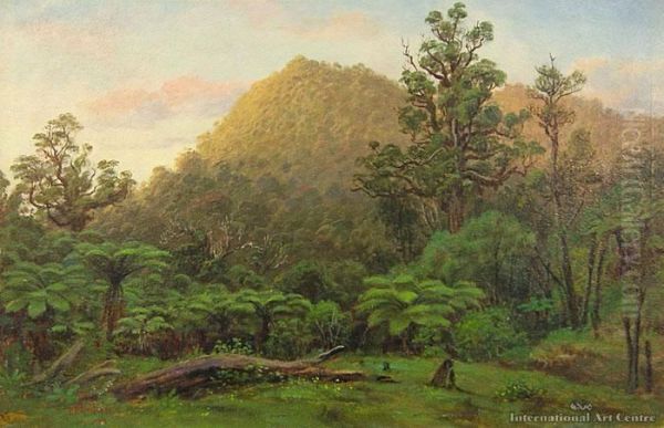 Mamaku Ranges, Rotorua Oil Painting by Charles Blomfield