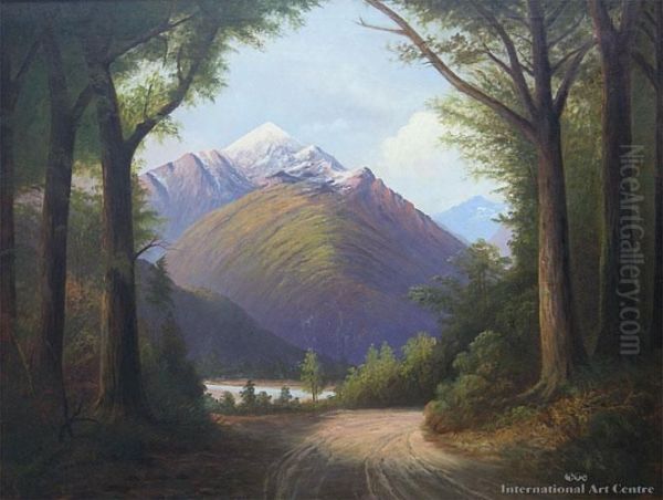 Southern Mountain Scene Oil Painting by Charles Blomfield