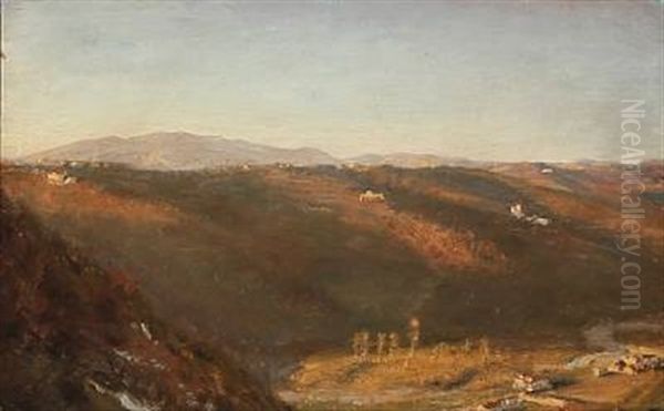 From The Area Around Florence Oil Painting by Julius Paulsen