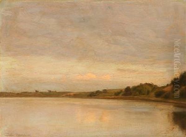 Koldingfjord (view From Kolding Fiord, Denmark) Oil Painting by Julius Paulsen