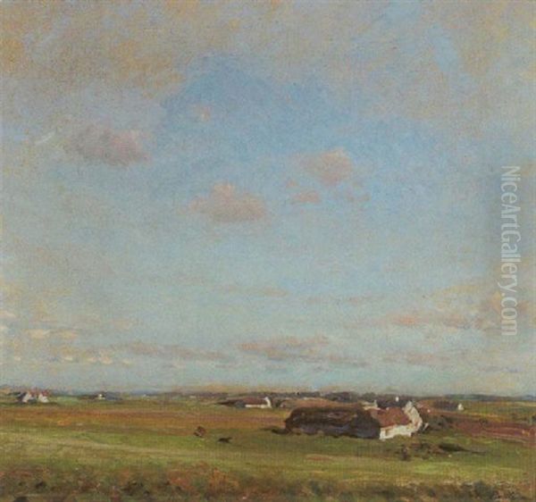 Udsigt Over Landskab Fra Gilleleje Oil Painting by Julius Paulsen