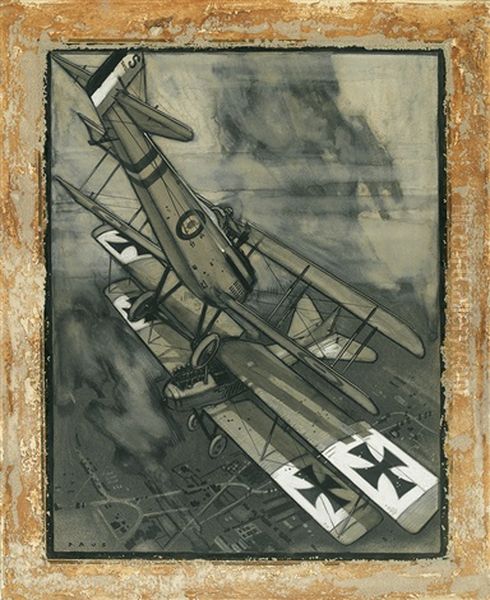 Dogfight Oil Painting by Herbert Paus