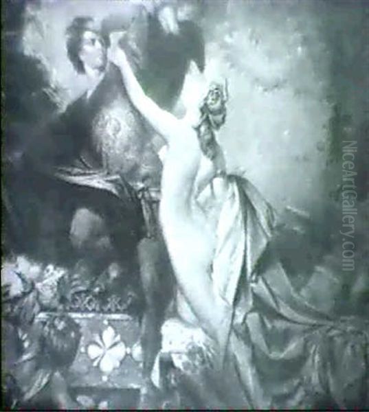 Allegorical Scene Oil Painting by Clemens S. von Pausinger